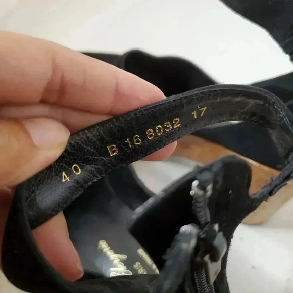 Robert Clergerie Vilgile Velvet Mary Jane's Sandals Size 40 - Picture 6 of 7